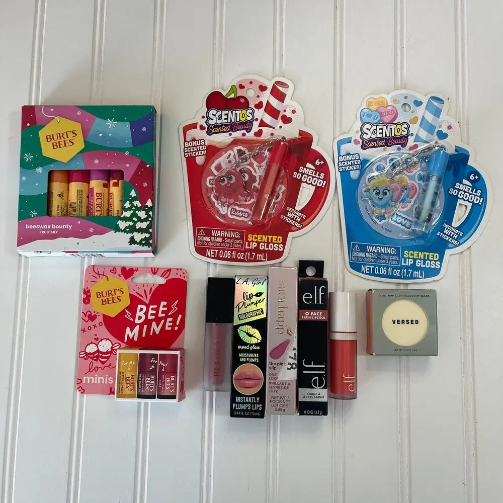 NEW NIB Lip Gloss Balm Makeup Bundle Gift Basket Travel‎ Care Package